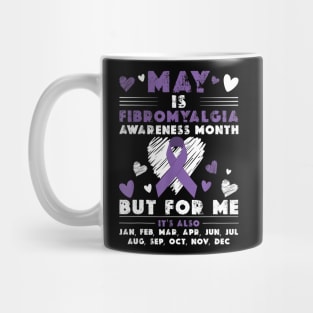 May Is Fibromyalgia Awareness Month Warrior Purple Ribbon Mug